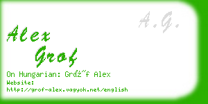 alex grof business card